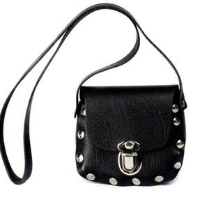 Little Girls Studded Leather Shoulder Purse